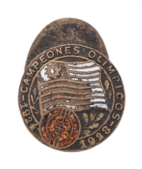 1928 Olympic Games Pin from Andres Mazzali Estate (Letter of Provenance)